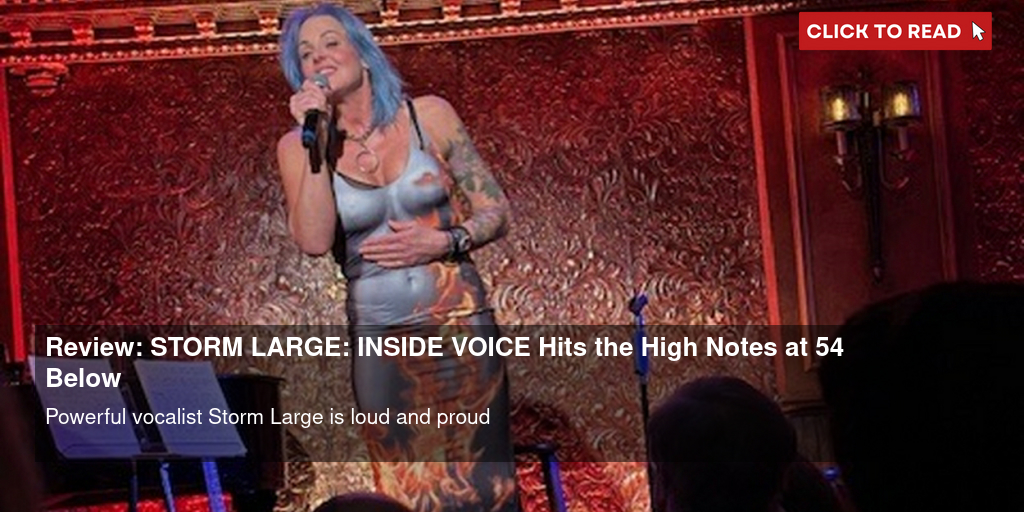 Review: STORM LARGE: INSIDE VOICE Hits the High Notes at 54 Below - Vimarsana News