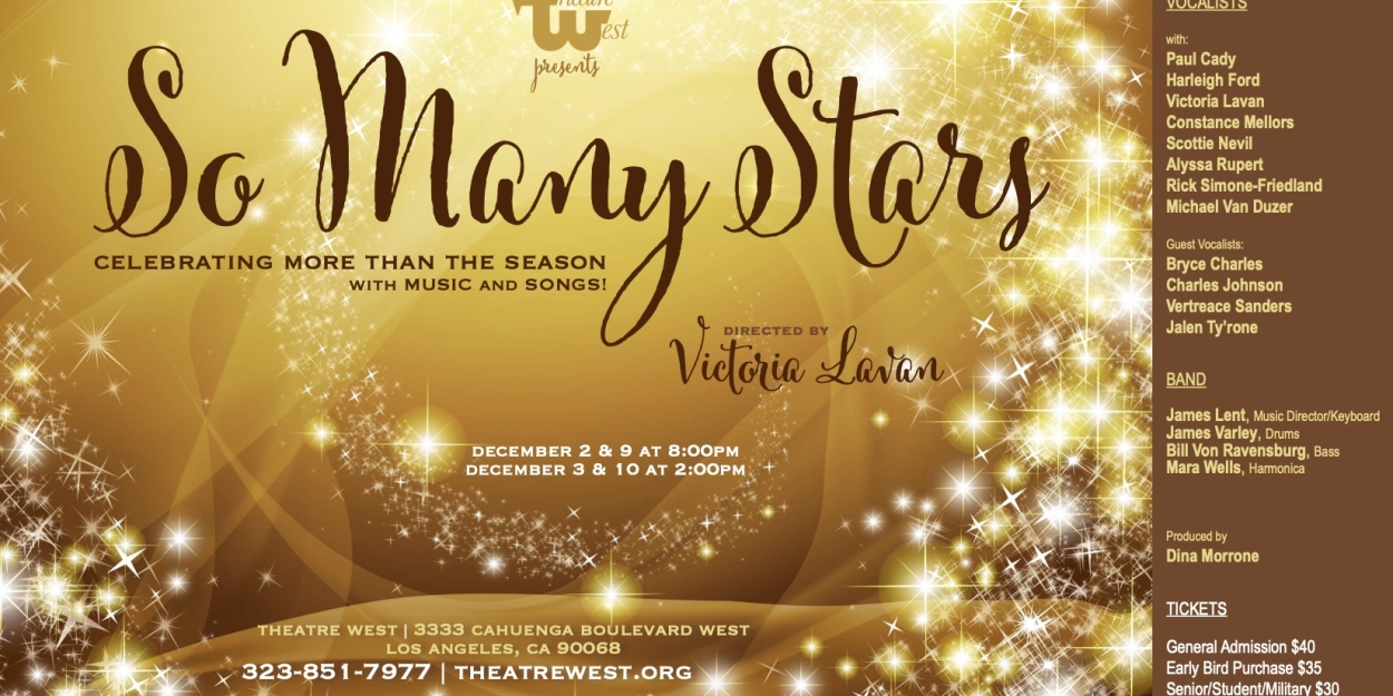 SO MANY STARS Comes to Theatre West in December 
