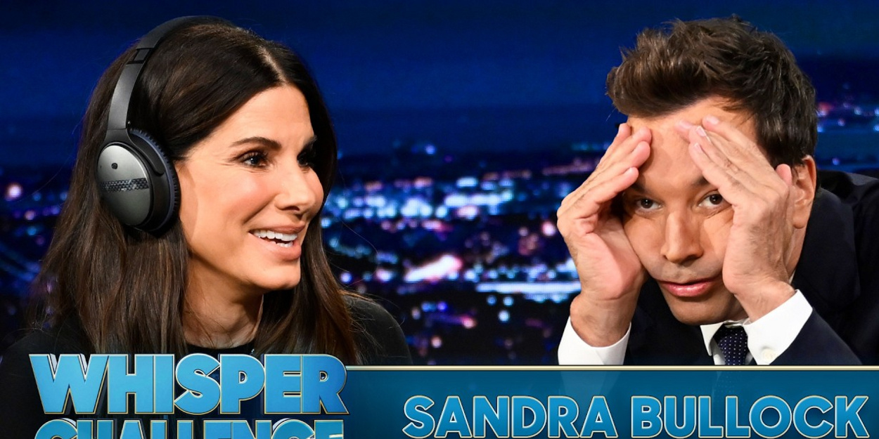Sandra Bullock Battles Jimmy Fallon in Noise-Canceling WHISPER CHALLENGE Video