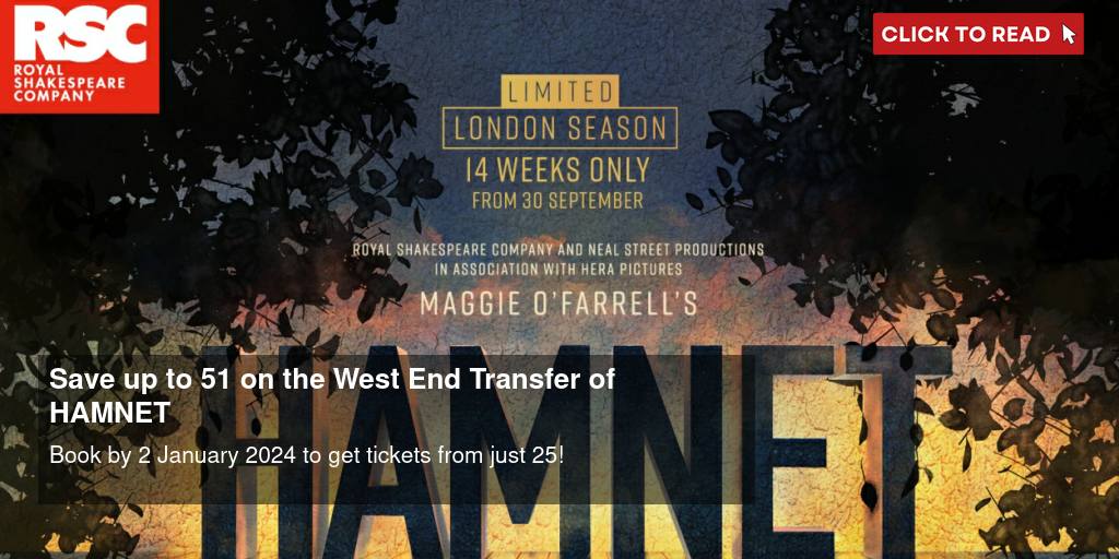 Save up to 51% on the West End Transfer of HAMNET - Vimarsana News