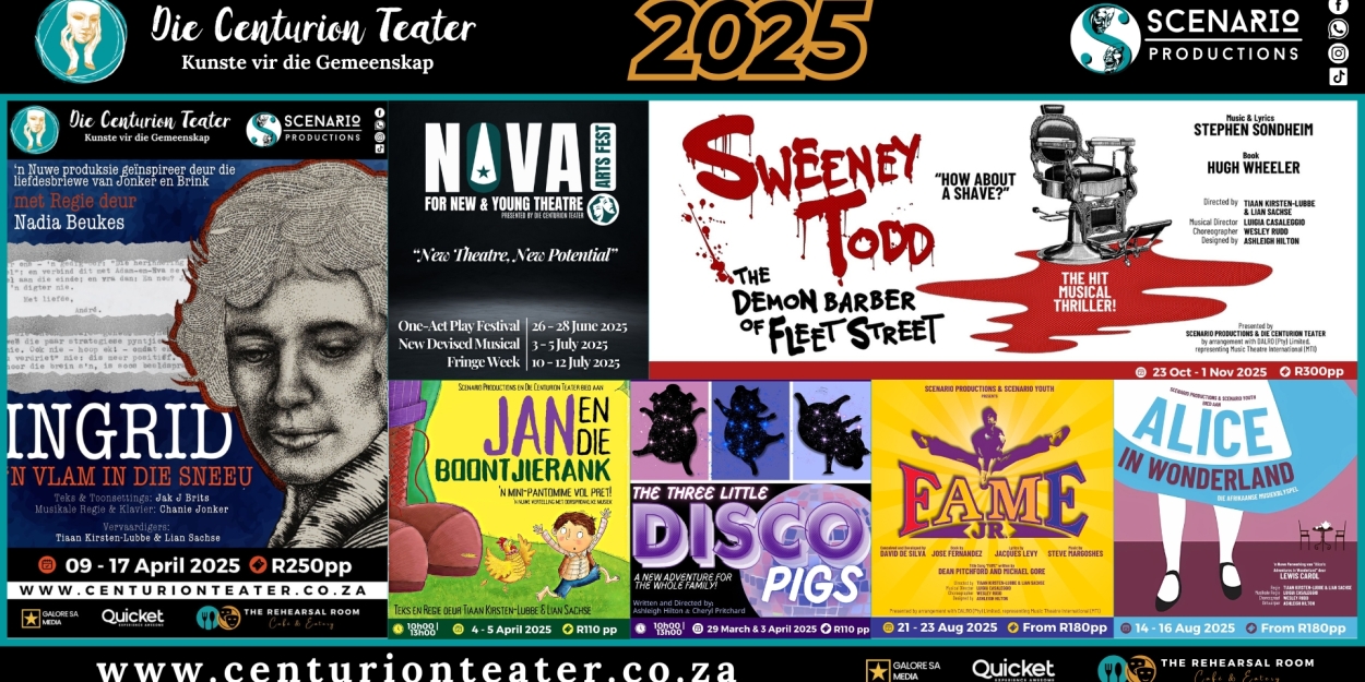 Scenario Productions and Die Centurion Teater Unveil 2025 Theatre Season  Image