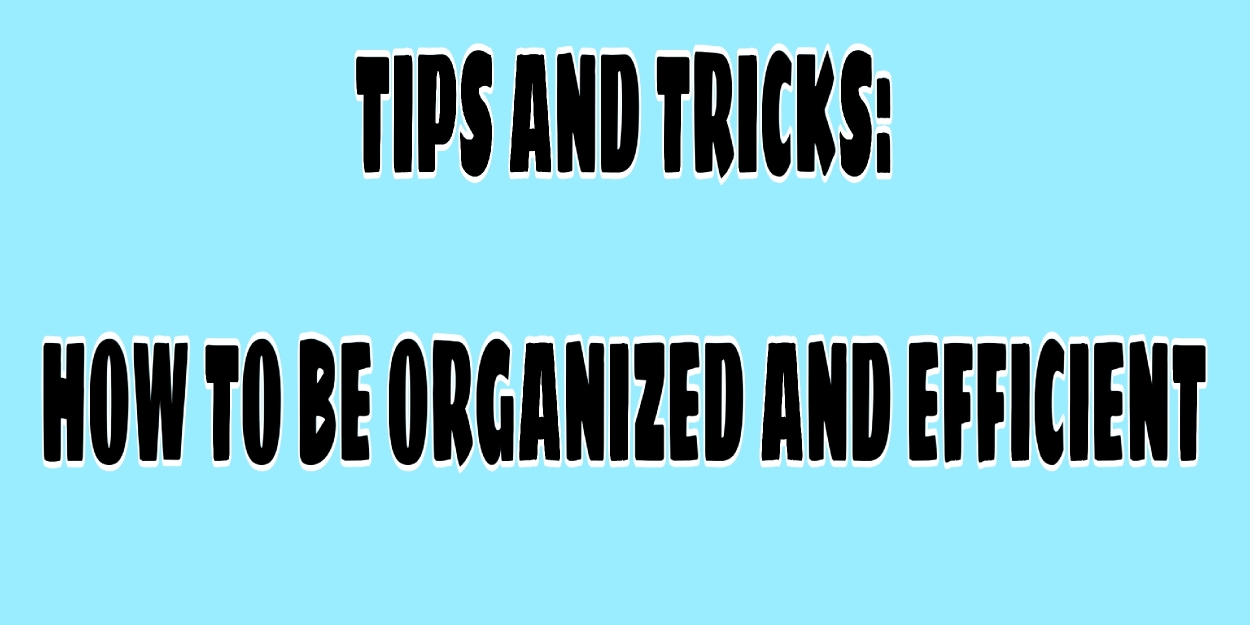 Student Blog: Tips and Tricks: How to be Organized and Efficient 