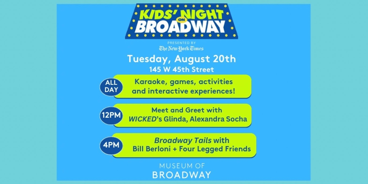 The Museum of Broadway Will Host a Kids' Night on Broadway Event This Week  Image