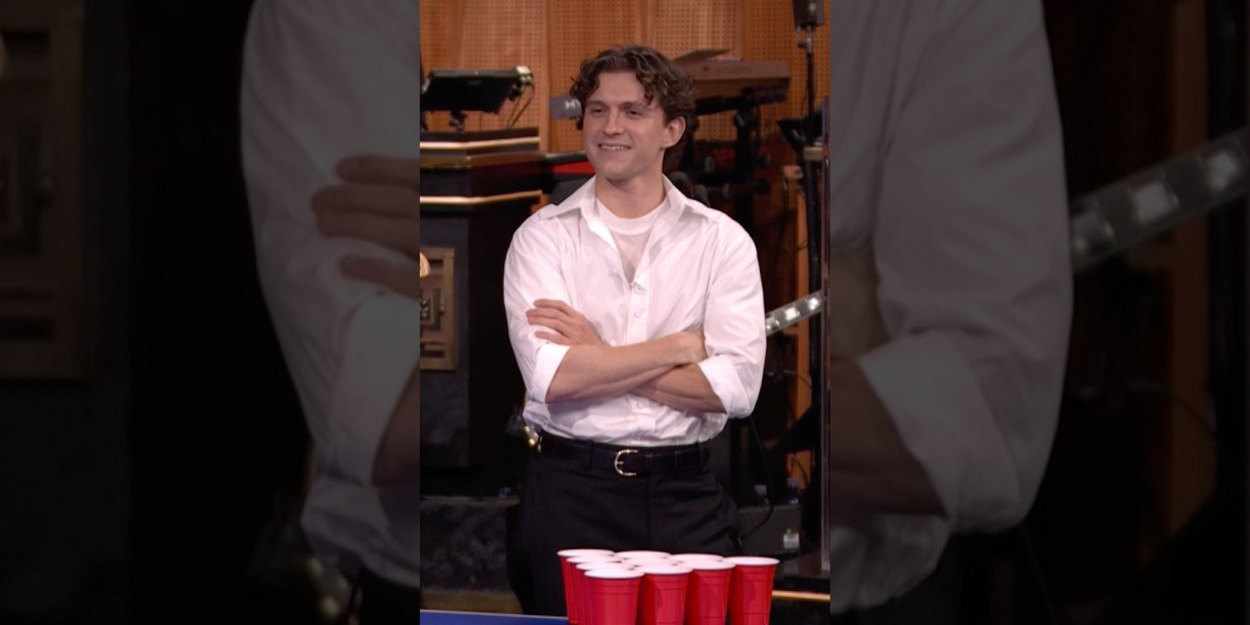 Tom Holland Plays Cyclops Beer Pong with Jimmy Fallon to Celebrate THE ODYSSEY Video