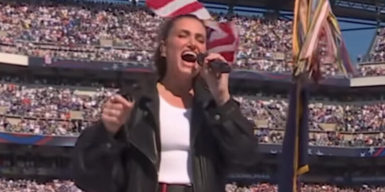 Idina Menzel Performs National Anthem at Fourth of July FIFA World Cup Match Idina Menzel Performs National Anthem at Fourth of July FIFA World Cup Match