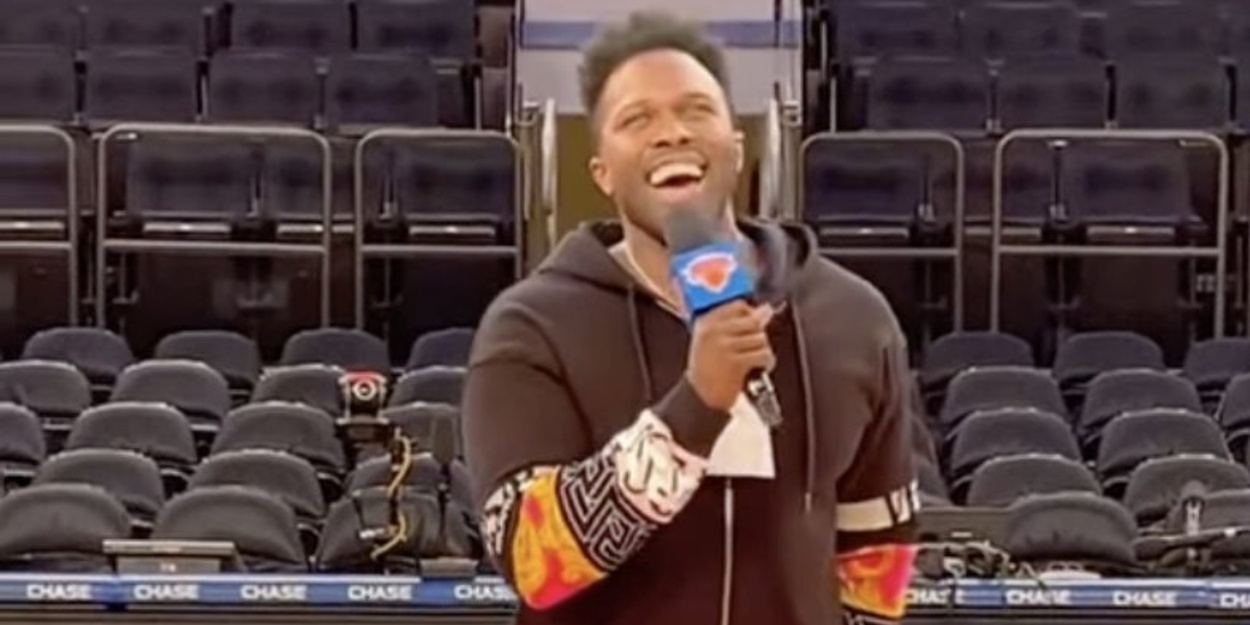 Video: Joshua Henry Sings the National Anthem at the Knicks Game Photo