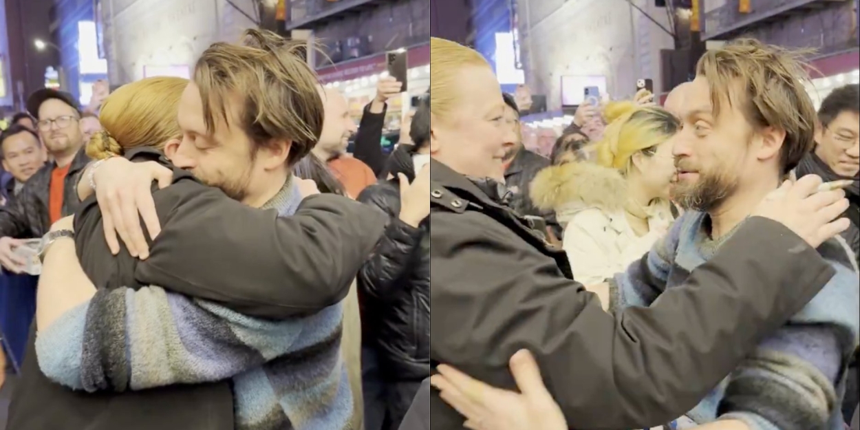 Video: Kieran Culkin Visits SUCCESSION Co-Star Sarah Snook at Her Broadway Stage Door Photo