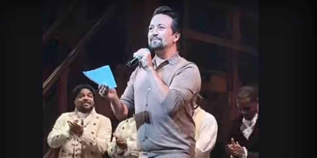 Video: Lin-Manuel Miranda Celebrates HAMILTON's Tenth Anniversary Onstage Photo