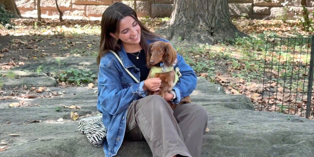 Video: Sarah Agrusa Cuddles up with Her Broadway Pet, Ollie Photo