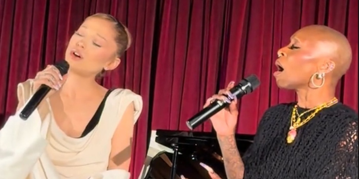 Video: WICKED Stars Cynthia Erivo and Ariana Grande Perform 'For Good' At Hollywood Event Photo