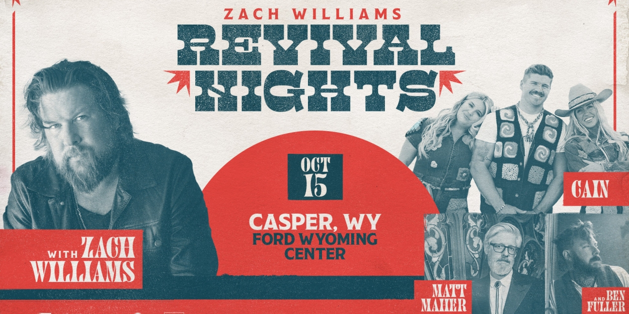 Zach Williams to Embark Revival Nights Tour 2024 With Cain, Matt Maher, and Ben Fuller  Image