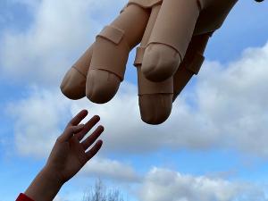 Five Metre-Tall Puppet Aura Comes To Crawley 