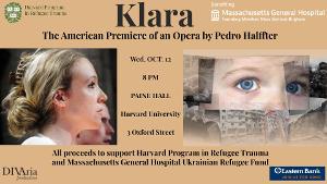 American Premiere of Pedro Halffter's Opera KLARA Comes to Harvard University in October 