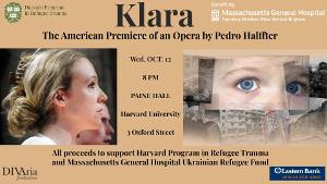 American Premiere of Pedro Halffter's Opera KLARA Comes to Harvard University in October  Image