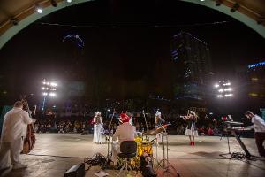 The Milestone 10th Annual Violectric Holiday Show Rocks Lake Eola Park in December  Image