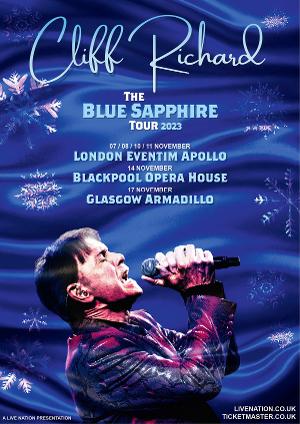 Sir Cliff Richard Announces THE BLUE SAPPHIRE 2023 Tour Celebrating His 65th Anniversary 
