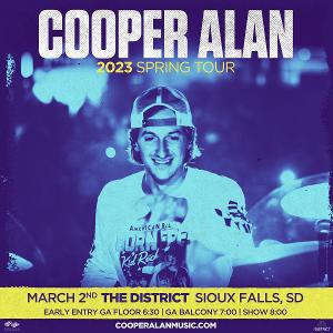 Cooper Alan Comes To The District In Sioux Falls This March 