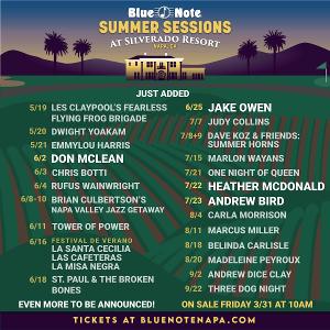 Blue Note Napa Announces Expanded Lineup For 2023 Summer Sessions Concert Season 