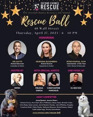 NYC Second Chance Rescue Hosts 3rd Annual Rescue Ball This Month 