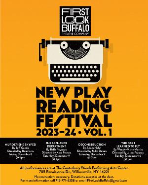 Buffalo Theatre Company Presents NEW PLAY READING FESTIVAL Vol. 1, December 8- 10 