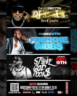 Legends Only X Art Basel Weekend In Miami Featuring Freddie Gibbs, Three 6 Mafia's DJ Paul & Stove God Cooks 