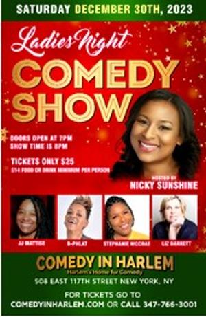 Comic Nicky Sunshine Hosts Ladies Night Showcase at Comedy in Harlem Next Week 