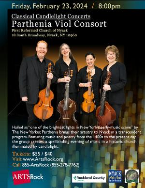 ArtsRock Classical Candlelight Concerts Presents Parthenia Viol Consort, February 23 