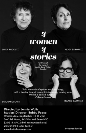 4 WOMEN 4 STORIES Returns To Don't Tell Mama In September Image