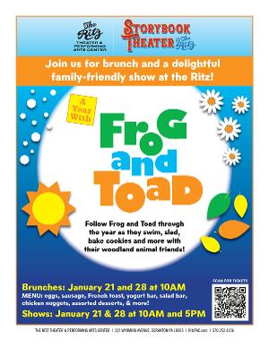 A YEAR WITH FROG AND TOAD to be Presented at the Ritz Storybook Theater in January 