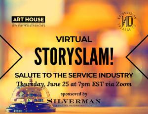 Tune in to Virtual Story Slam - SALUTE TO THE SERVICE INDUSTRY  Image