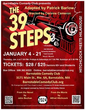 THE 39 STEPS Comes to The Barnstable Comedy Club in January 