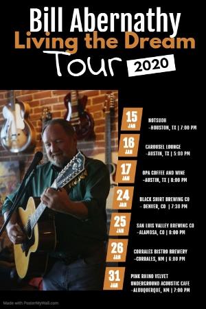 Chart-Topping Folk Artist Bill Abernathy Announces 'Living The Dream' Solo Tour Dates 