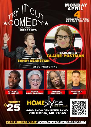 TRY IT OUT COMEDY to Take Place at HomeSlyce Pizza Bar  Image