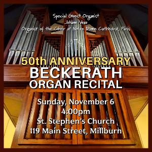 French Organist Johann Vexo to Perform at St. Stephen's Beckerath Organ Recital in November  Image