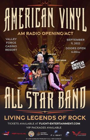 The American Vinyl All Star Band To Bring  Star-Studded Performance To Valley Forge Casino Resort 