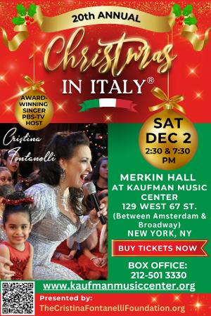 Cristina Fontanelli To Star In 20th Annual CHRISTMAS IN ITALY Concert Image