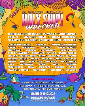 HOLY SHIP! WRECKED Adds Chris Lake, SLANDER, And Zeds Dead To Lineup For December 13-17 Event Image