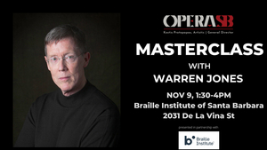 Opera Santa Barbara Announces Masterclass With Warren Jones, Pianist And Conductor Image