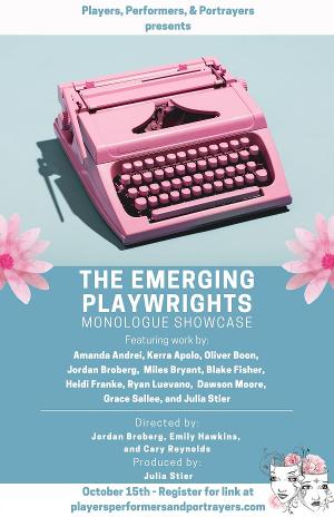 Players, Performers, & Portrayers Presents Inaugural Production: The Emerging Playwrights Monologue Showcase  Image