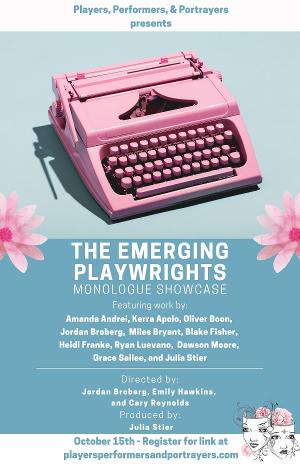 Players, Performers, & Portrayers Presents Inaugural Production: The Emerging Playwrights Monologue Showcase Image