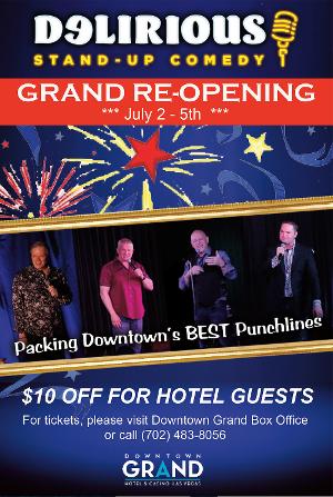 Delirious Comedy Club Offers Discounts To Hotel's Guests Visiting Las Vegas Image