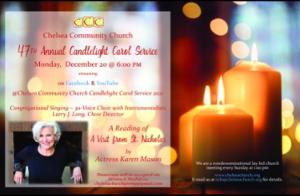Chelsea Community Church's 47th Christmas Candlelight Carol Service to Take Place December 20 