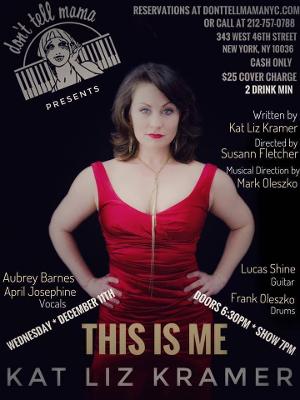 KAT LIZ KRAMER: THIS IS ME is Heading to Don't Tell Mama 
