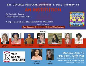 The JOCUNDA FESTIVAL presents AN INSTITUTION by Daniel A. Takacs Image