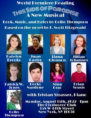 World Premiere Reading of THIS SIDE OF PARADISE Musical to Take Place in August Image