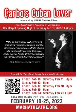 GARBO'S CUBAN LOVER Comes to Casa 0101 Theatre in February 