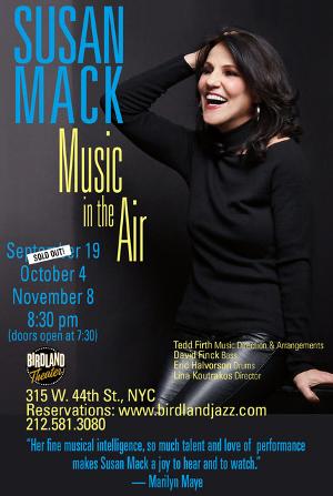 Susan Mack Concludes Birdland Run in November Image