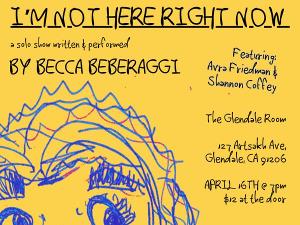 Los Angeles Comedian Brings Dark Comedy I'M NOT HERE RIGHT NOW To The Glendale Room This April Image