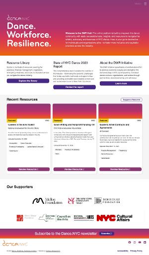 Dance/NYC Launches Dance. Workforce. Resilience. (DWR) Hub Image