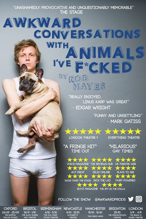 AWKWARD CONVERSATIONS WITH ANIMALS I'VE F*CKED Will Embark on National Tour 